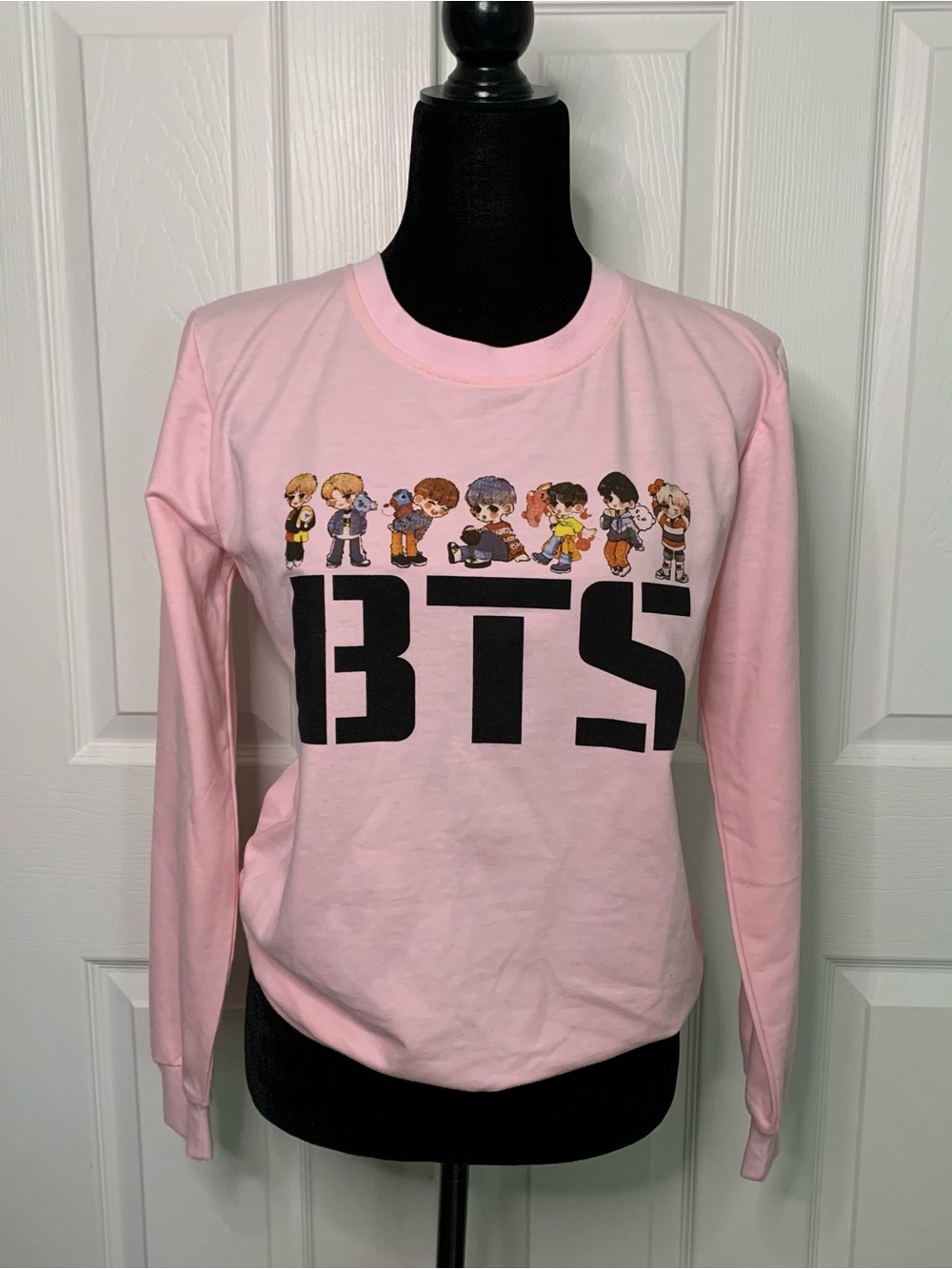 BTS Pink Long-Sleeve Sweatshirt